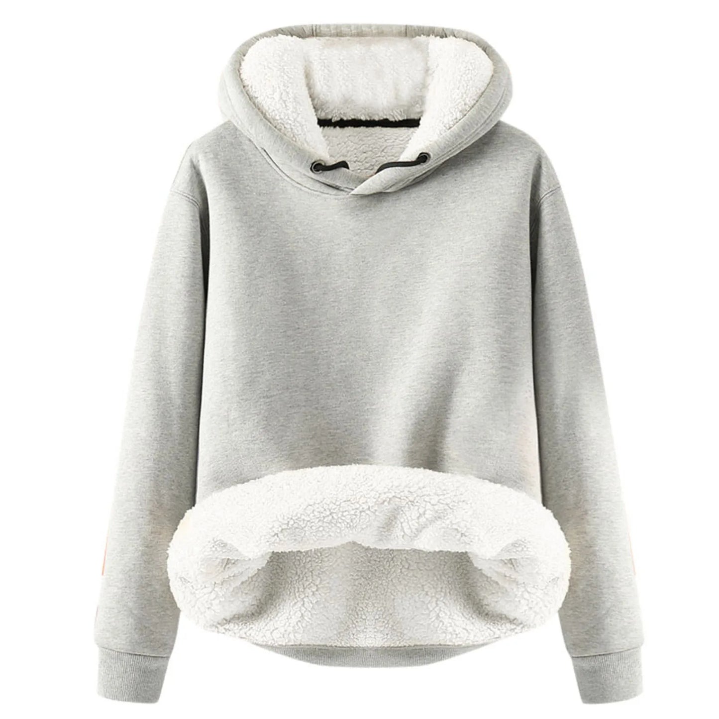 Women's Pink Fleece Sweatshirt | Soft Thicken Warm Hoodies for Autumn & Winter | Casual Long Sleeve Hooded Pullover Jackets