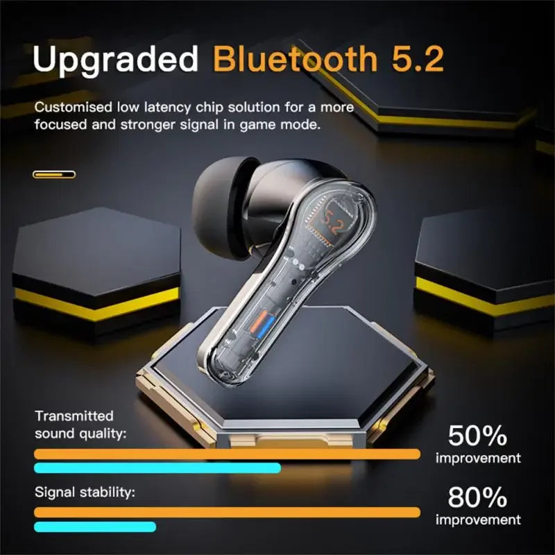 N35 Digital Display TWS Bluetooth Wireless Headphones | Gaming In-Ear Earphones with Built-in Mic | High-Performance Audifonos Auriculares Earbuds