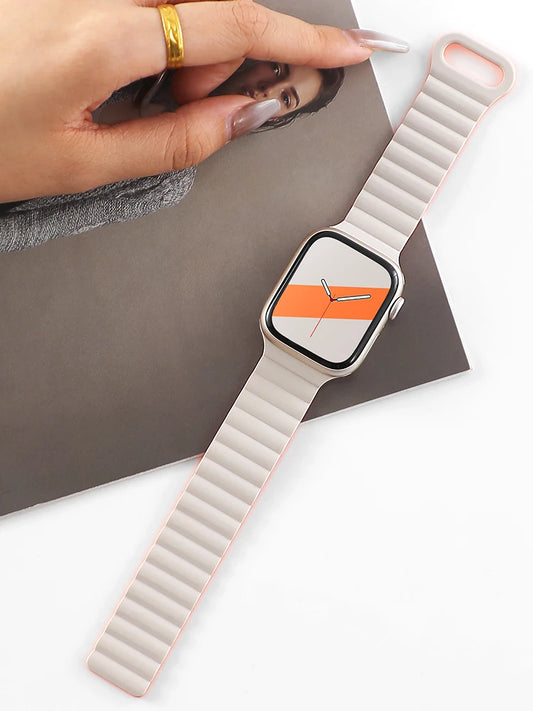 Magnetic Strap For Apple Watch Band 40mm 45mm 44mm 41mm 49mm 44 mm 38mm 42 | Silicone Bracelet iWatch Series 8 SE 6 7 8 9 Ultra 2 | Alo Trendy