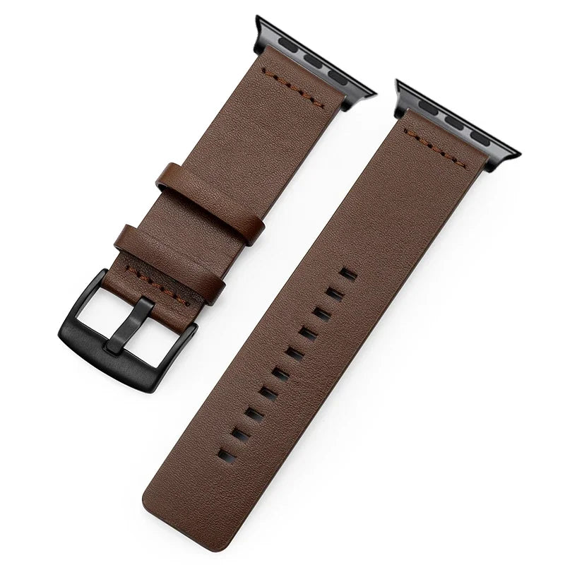 Leather Strap For Apple Watch Band 45mm 44mm 49mm 41mm 40mm 42mm 38mm | Wristband Correa Bracelet | iWatch Series Ultra 9 5 6 SE 7 8 | Alo Trendy