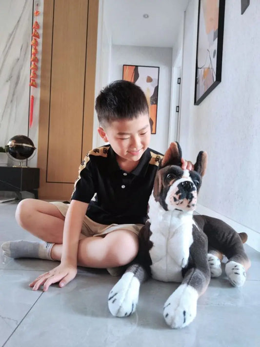 Cute Realistic Animal Boxer Dog Big Soft Simulation Stuffed Pet Animals Dogs Doll for Kids | Perfect Boy Gift and Decorative Teaching Prop