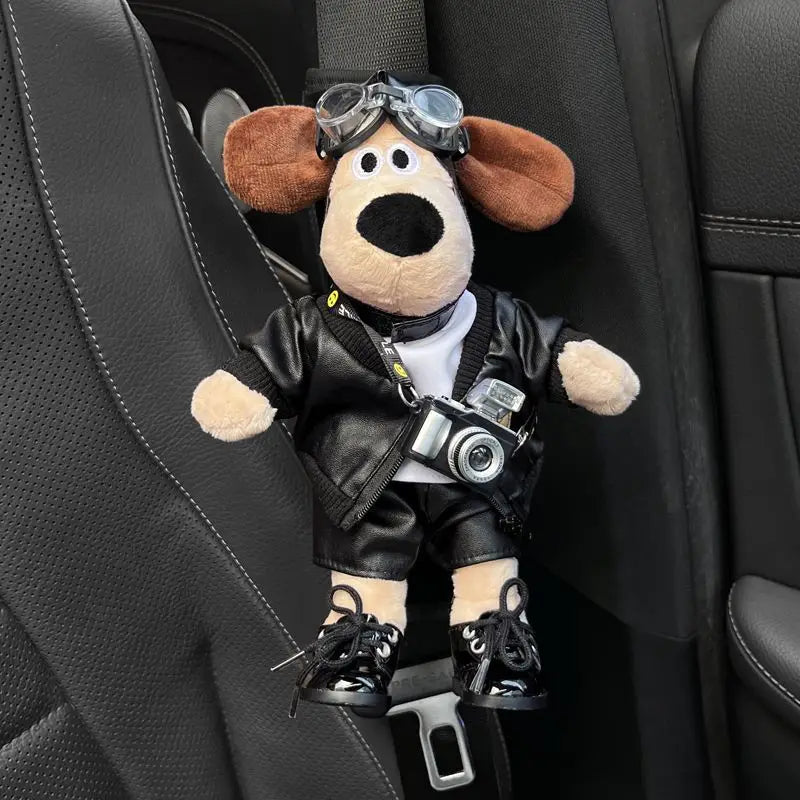 New Car Seat Belt Shoulder Protector Cute Cartoon High-end Korean Japanese Dog Doll Safety Belt Protec Car Interior Ornaments | Alo Trendy