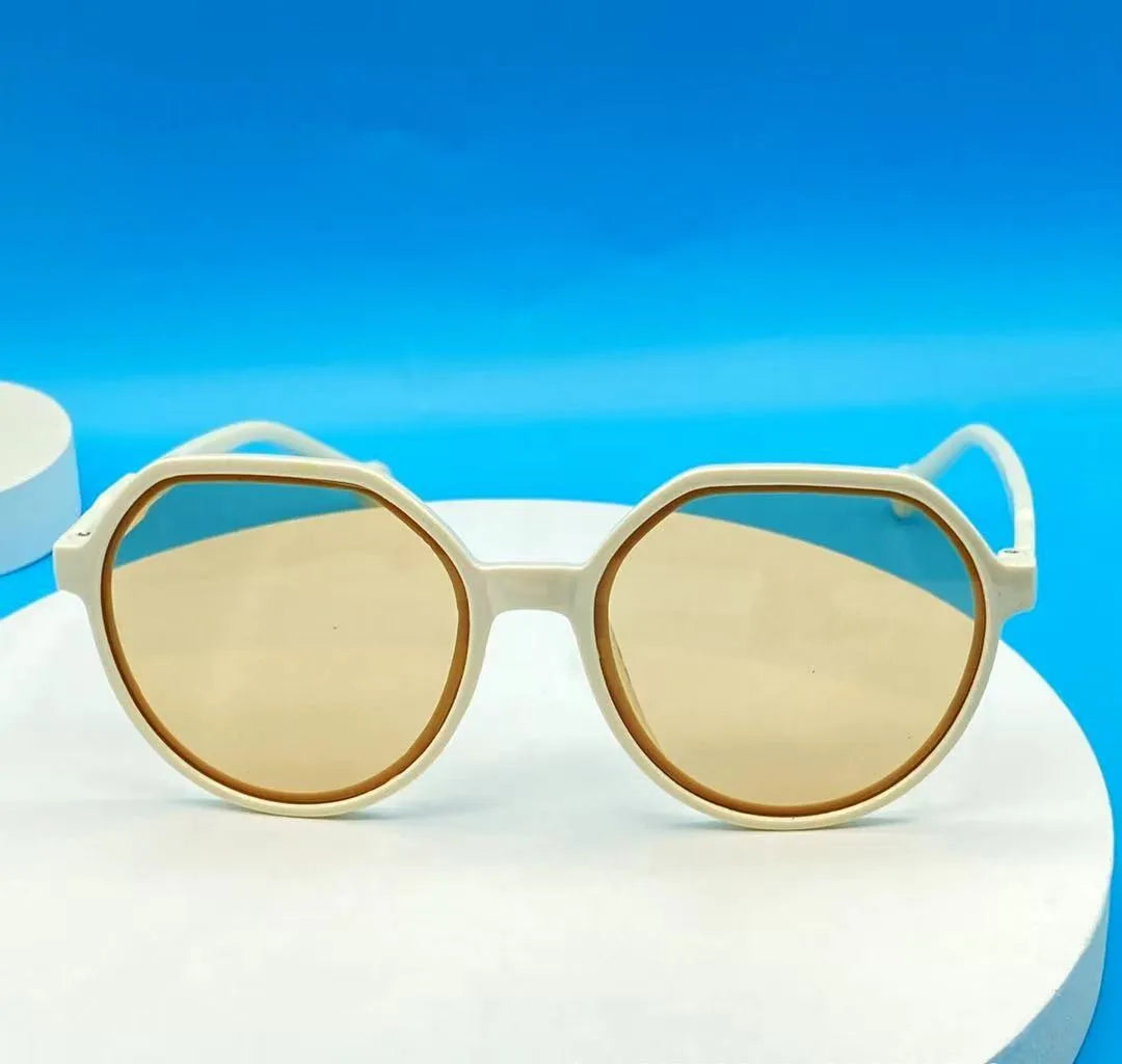 Fashion Ins Trend Sunglasses | Personalized Round Frame Sunglasses | Candy Color Big Frame for Small Face Women Sunglasses