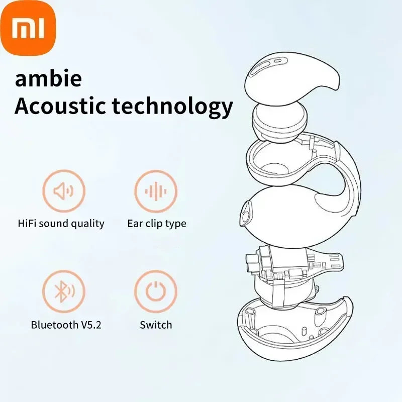 Xiaomi Bone Conduction Bluetooth Earphones | Wireless Headset | Mini Sports Earbuds | TWS Ear Hook | Waterproof | Portable Headphones