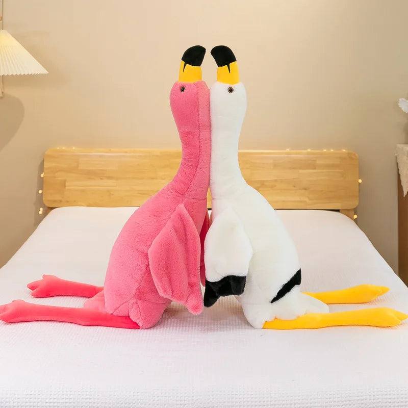 130cm/160cm Giant Flamingos Plush Toys | Cute Birds Stuffed Animals Kids Sleeping Pillows Room Decor Christmas Gifts for Girls