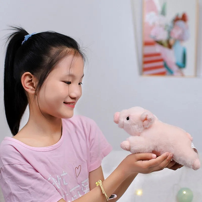 20cm Cute Lifelike Pig Plush Toy | Stuffed Soft Animal Simulation Piggy Doll | Perfect Birthday Gift for Girls and Boys