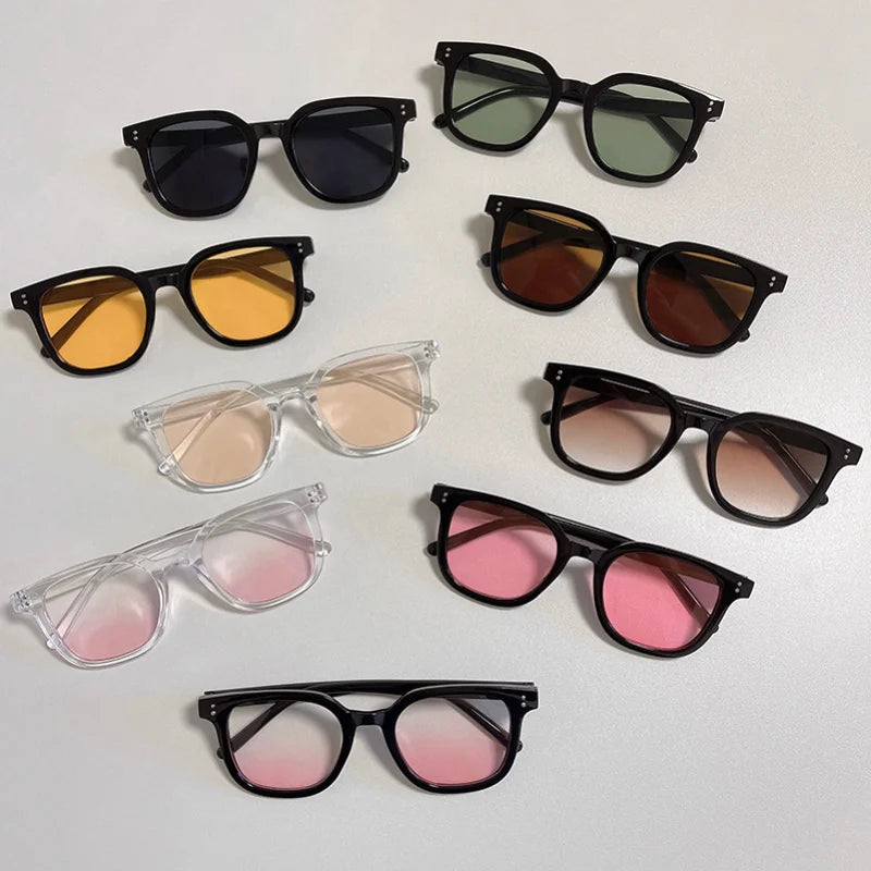 Trendy Sunglasses for Women | Unique Design Gradient Color Pink Sun Glasses | Stylish Female and Men Outdoor Portable Fishing Eyewear