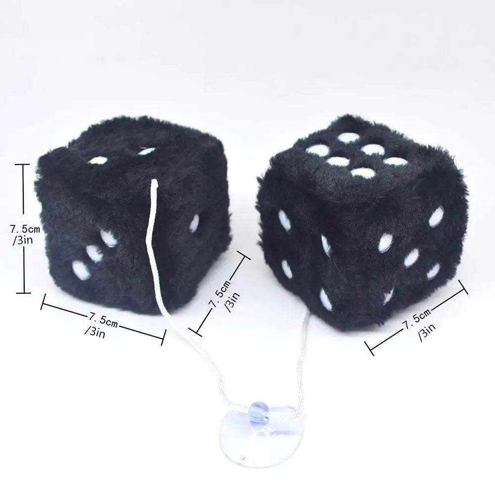 2pcs Plush Dice Car Pendant | Cute Plush Toy Cube Pendant | Anime Car Decoration Accessories | Auto Pendant for Interior Styling