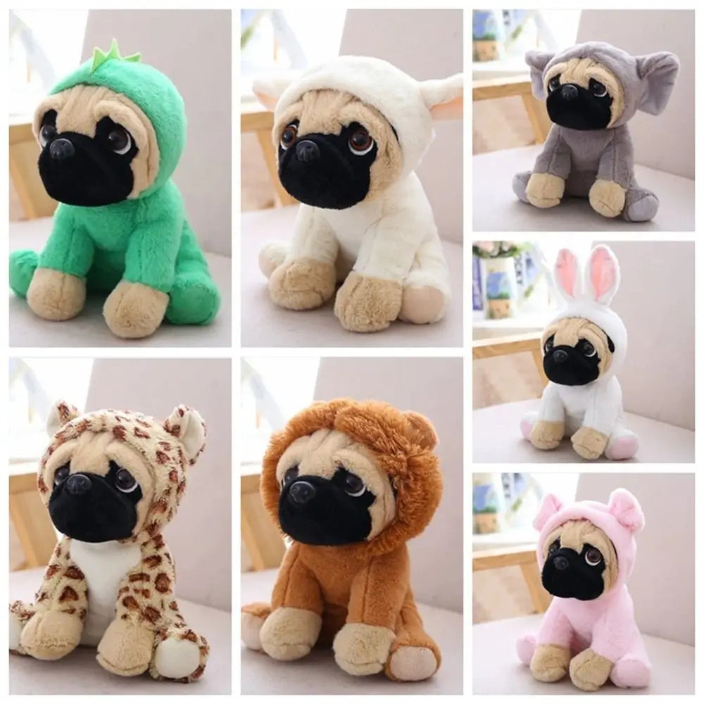 Stuffed Animals Pug Dog Plush Toys Rabbit Elephant Cosplay Dinosaur Sharpei Dog Lion Sheep Leopard 20CM | Soft Cuddly Plush Toys for Kids | Alo Trendy