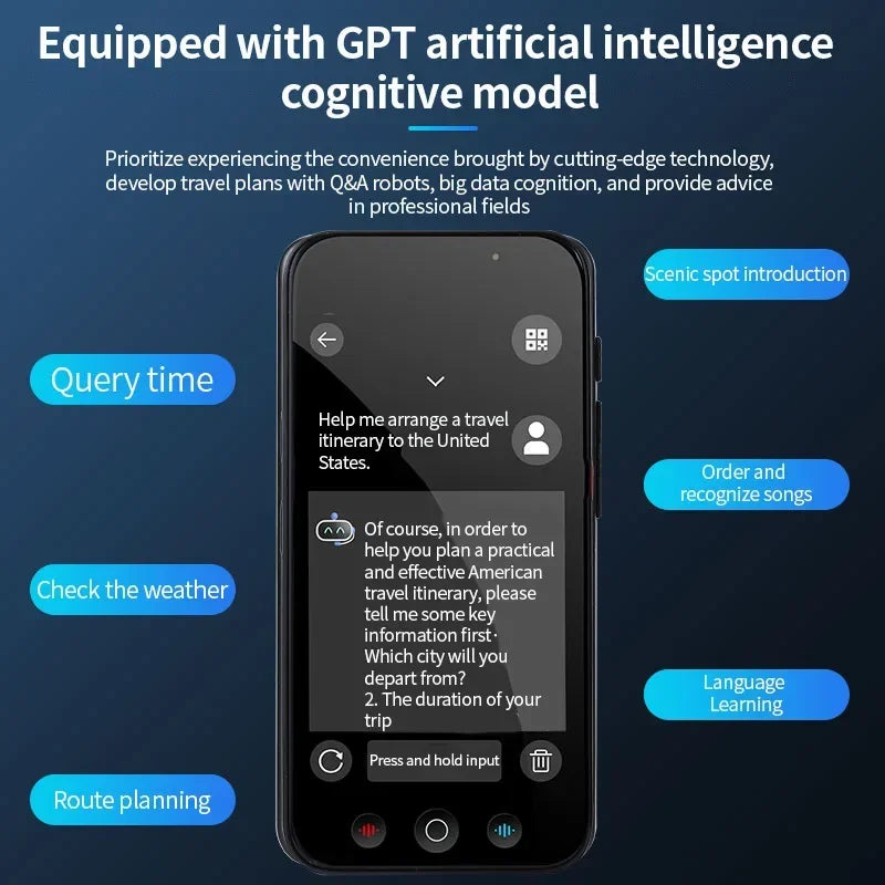 D8 Intelligent WiFi Translator Device | Offline Translation for 18 Languages, Online Support for 144 Languages | Photo and AI Voice Translation with App Integration