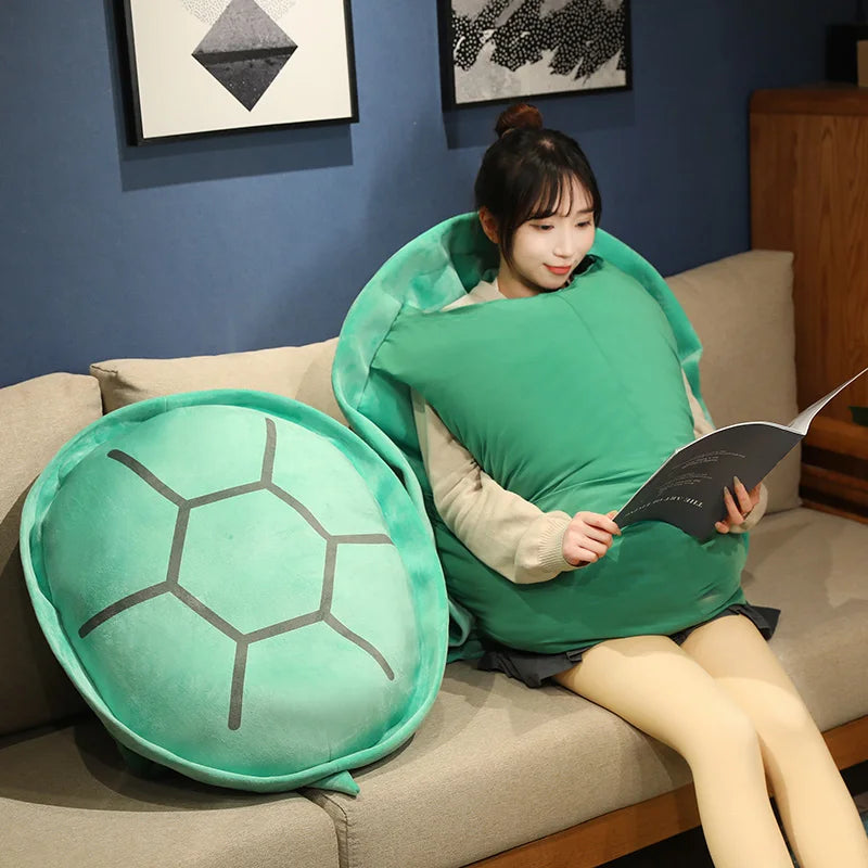 100CM Huge Size Turtle Shell Pillow | Plush Toys | Big Tortoise Clothes Stuffed Soft for Sleeping | Game Gifts