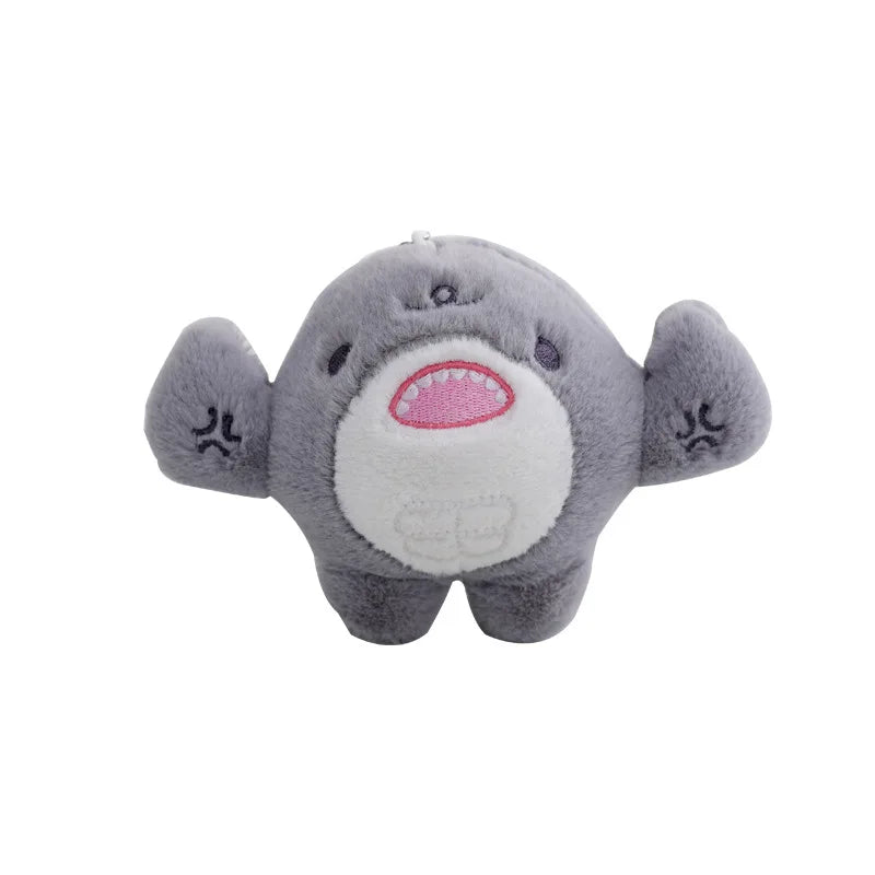 Cute Muscle Shark Plush Toy Pendant Cartoon Stuffed Animal Shark Plush Doll Fish Keychain Gift Doll For Kids Girl | Alo Trendy