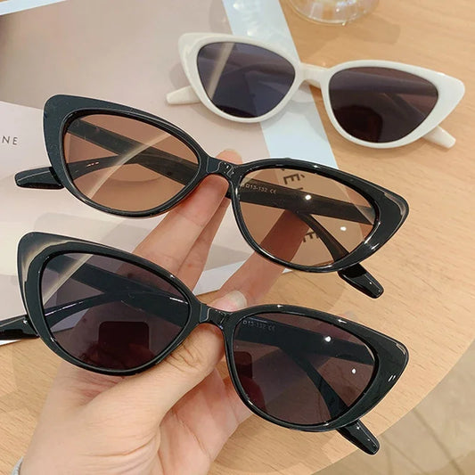 New Vintage Women Cat's Eye Sunglasses | Lady Retro Fashion Sun Glasses | Luxury Designer Ocean Lenses Summer Eyewear for Female