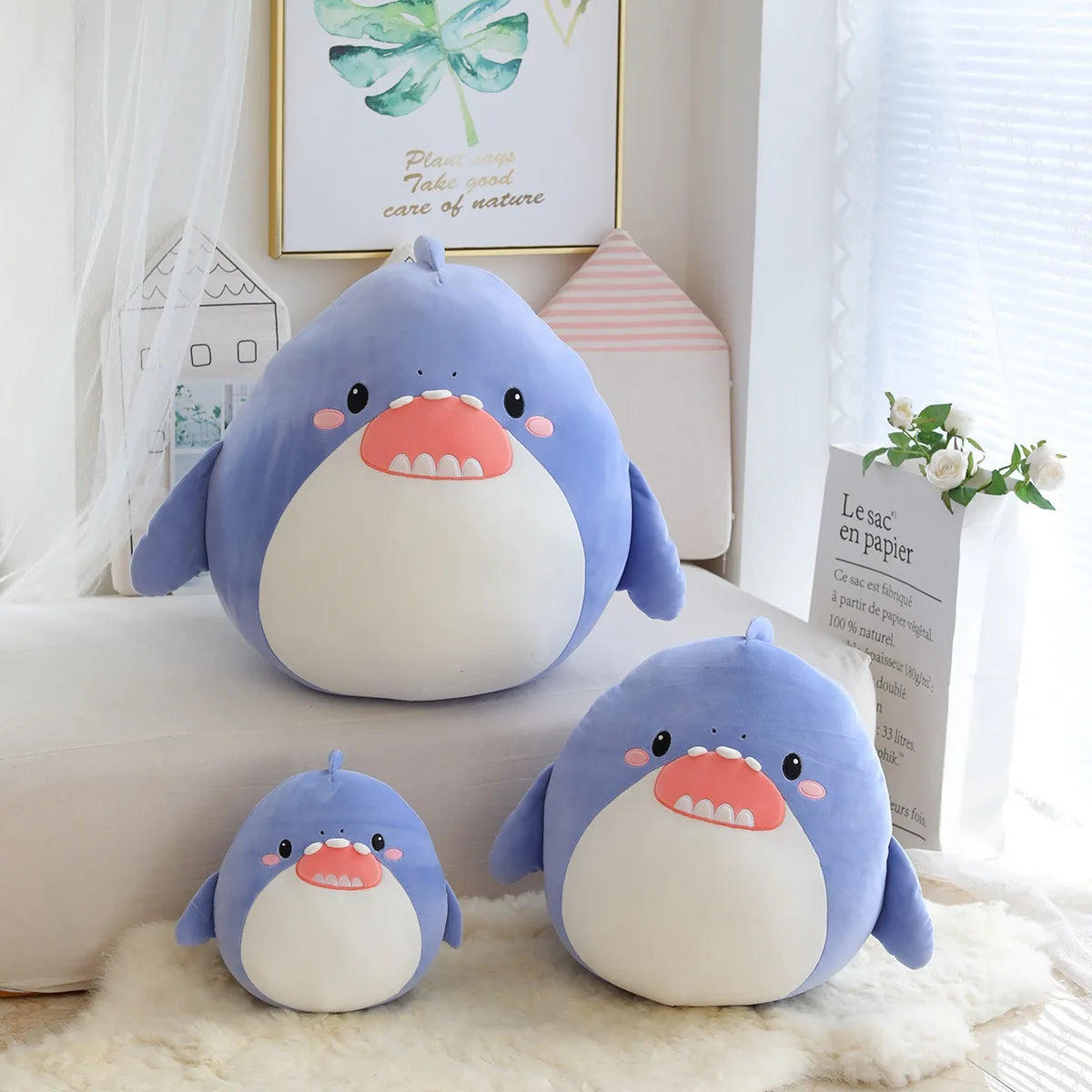 New Plush Toy Zai Zai Shark | Soft and Fat Plush Pillow | Stress Relief Plush Doll | Girlfriend Gift | Alo Trendy