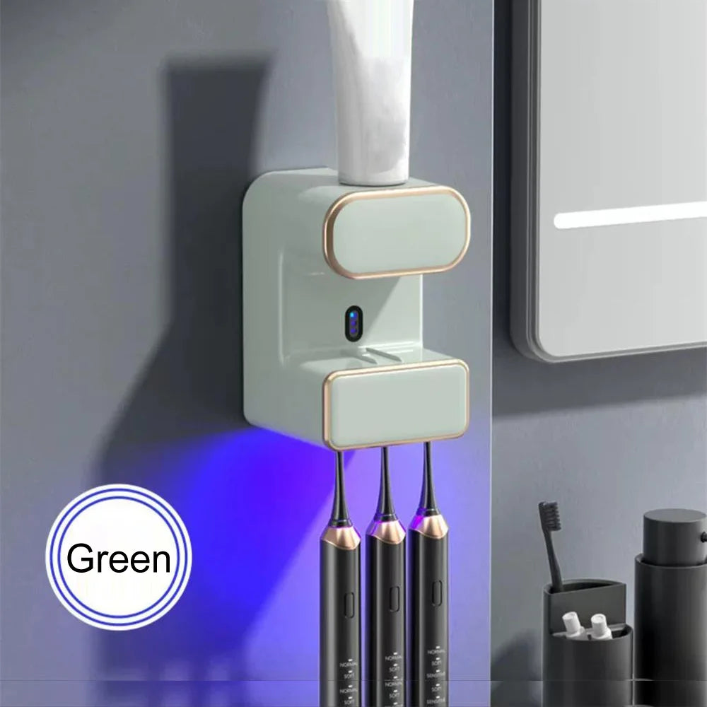 Automatic Sensor Toothpaste Dispenser | Wall-Mounted Electric Toothpaste Squeezer with 3 Toothpaste Slots | Bathroom Accessories