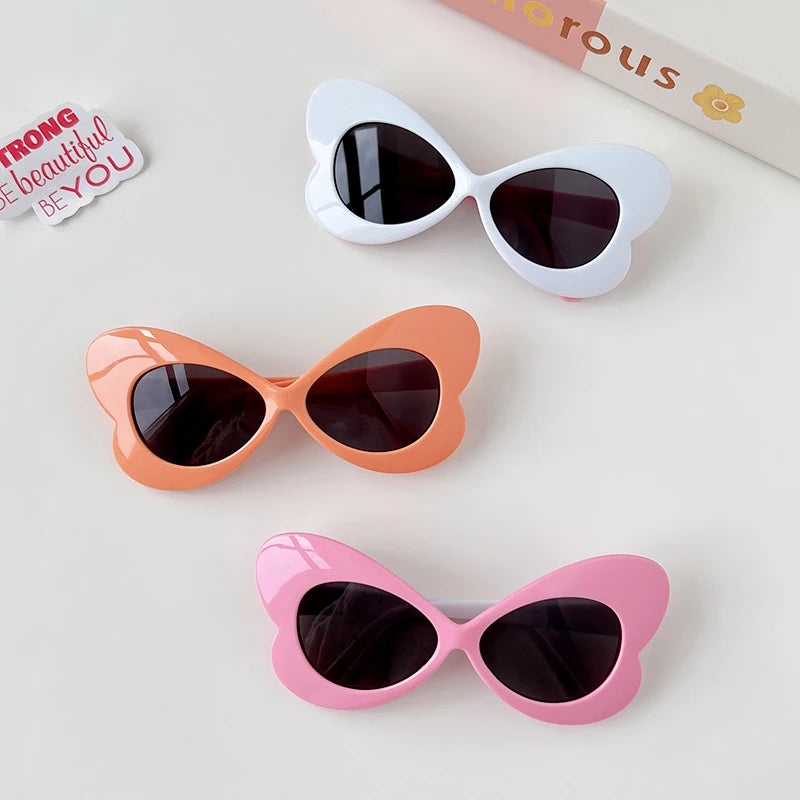 New Children Simple Butterfly Shaped Cute Sunglasses | UV400 Girls Boys Fashion Colors Protection Sunglasses | Kids Sun Glasses