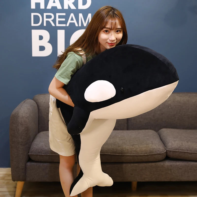 Creative 60-100CM Huge Killer Whale Plush Toys Sleeping Pillow Stuffed Soft Animal Ocean Shark Dolls for Kids Boys Gift | Alo Trendy