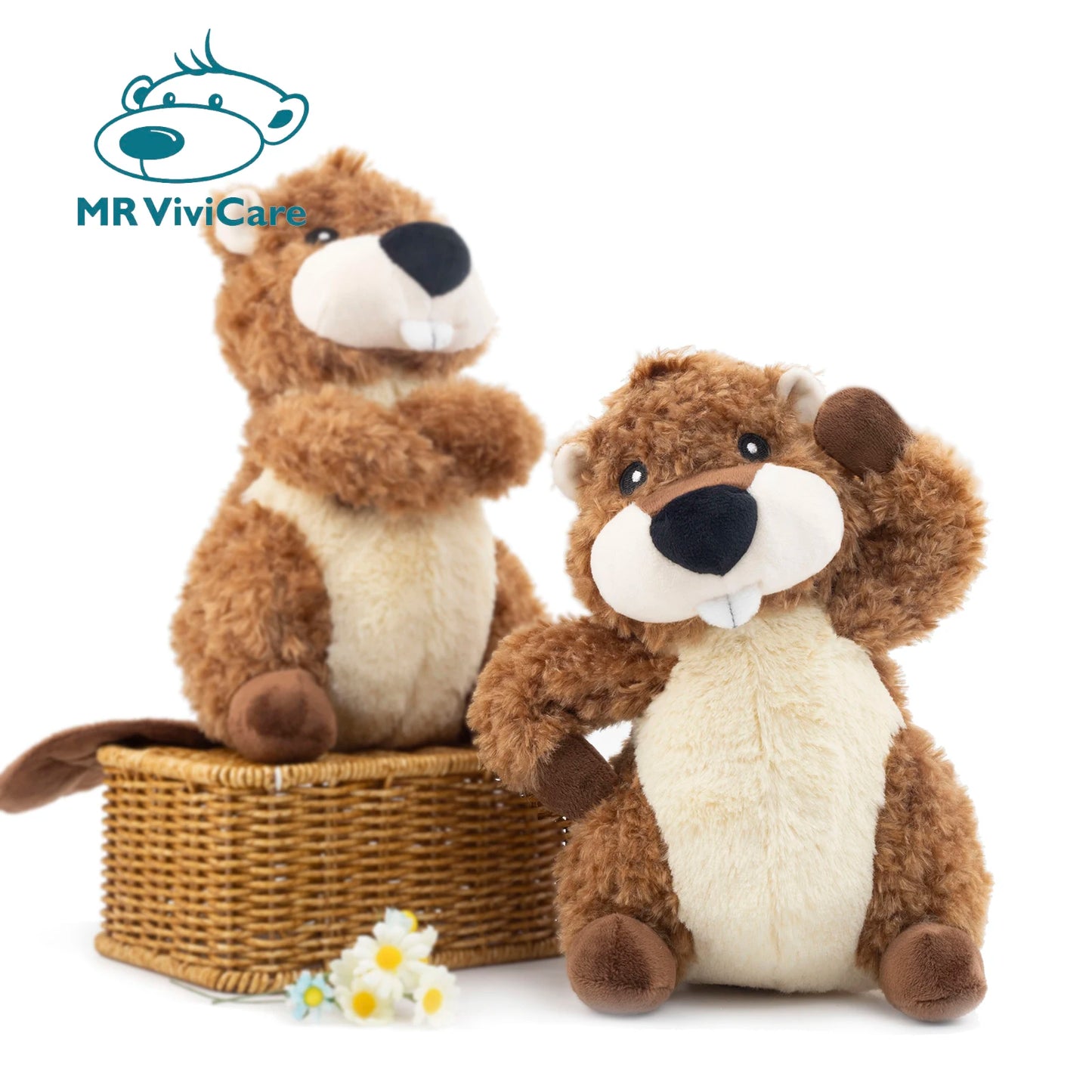 25cm Simulation Wombat Plush Toys | Stuffed Wild Animal Beaver Porcellus Mouse Dolls for Baby Kids Children Gifts