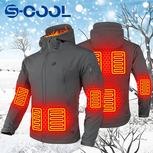 Winter Heated Jacket | 7 Zone USB Electric Heating Jacket for Men and Women | Warm Thermal Coat for Camping, Hiking, and Outdoor Activities