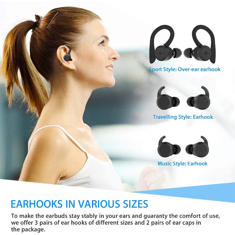 Xiaomi Bluetooth Earphones Dual Wear Style | Sports Wireless Earphones TWS | IPX7 Stereo Gaming Headset Waterproof