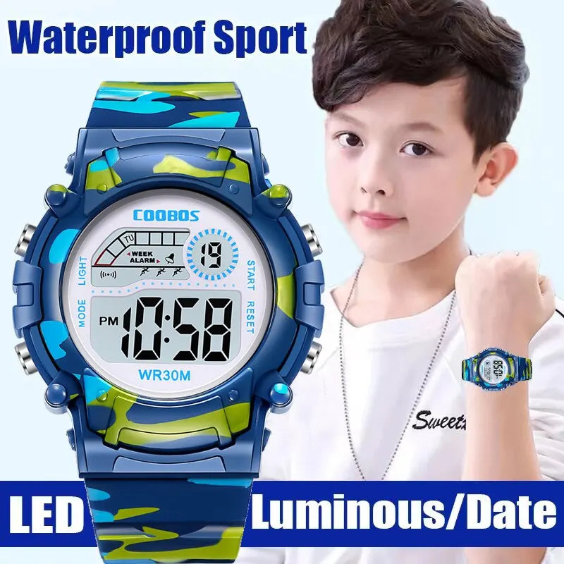 New Military Watch For Child Boy Girl | Sport Digital Kids Watches | Alarm Date Luminous Waterproof Watches | Student Electronic Clock