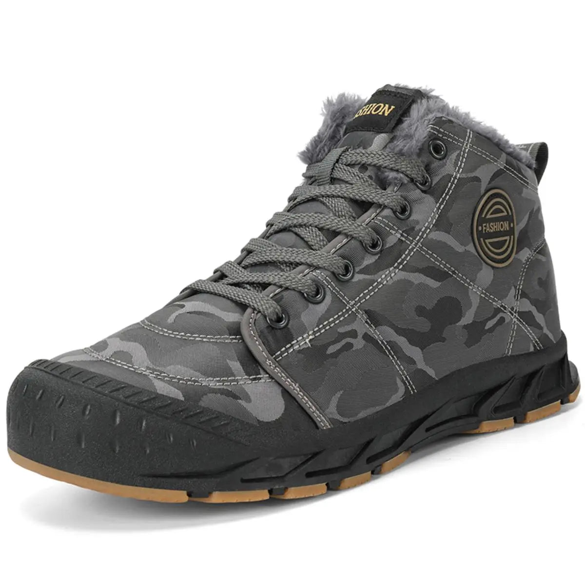 Men’s Winter Trekking Snow Boots | Water-Resistant Fully Fur-Lined Lightweight Hiking Shoes