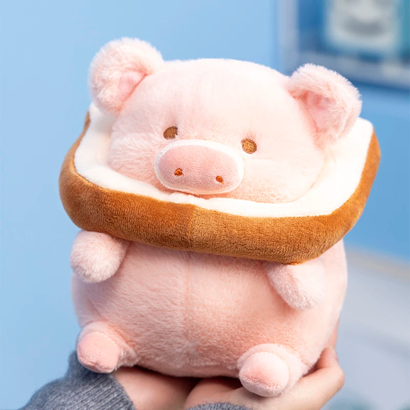 Lulu Pig Bread Plush Kawaii Toy | Cute Stuffed Soft Toast Animal Plushie Doll | Adorable Anime Peluche for Children & Girlfriend | Perfect Birthday Gift