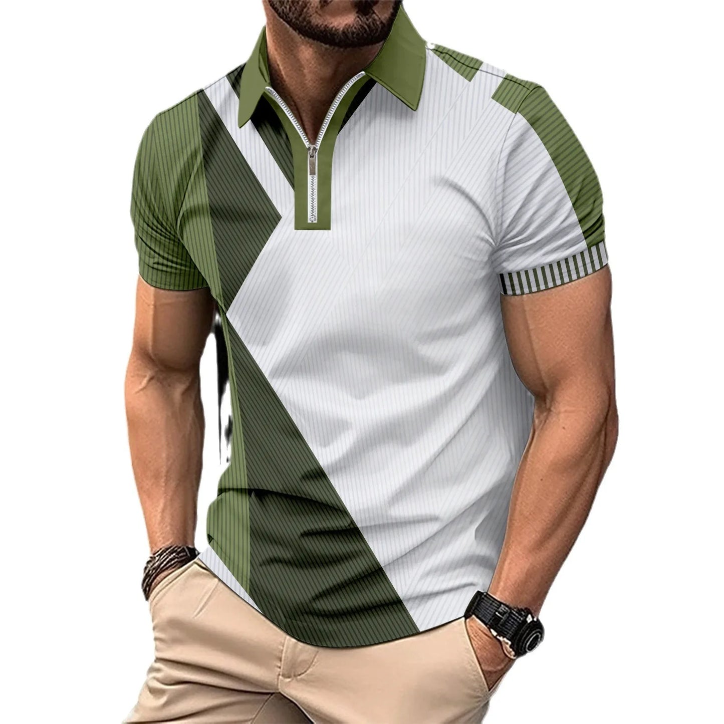 New Summer Men's Hot Selling Polo Neck Shirt | Solid Color Button Men's Short Sleeved T-Shirt | High Quality Wrinkle Resistant