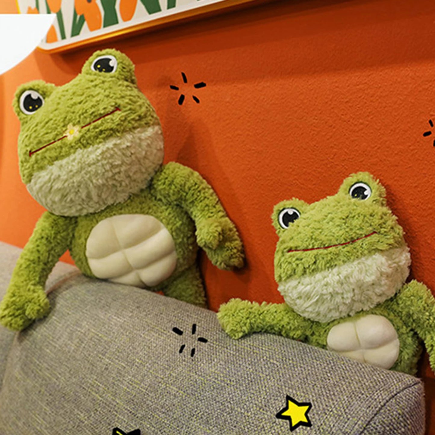 Kawaii Muscle Frog Plush Toys Realistic Stuffed Doll | Soft Comfortable Skin-friendly Plush Toy for Children Girls Gift Decoration | Alo Trendy