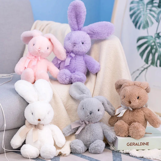 Cute Cartoon Bow Tie Rabbit Doll | Baby Soft Plush Toys for Children | Bunny Sleeping Mate | Stuffed Plush Animal Toys for Infants