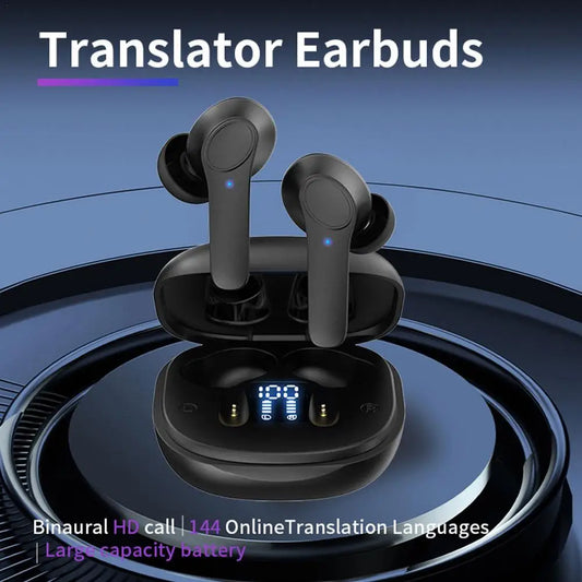 144 Languages Smart Translate Earbuds | Real-Time Voice Translator with Online/Offline Modes & 98% Accuracy