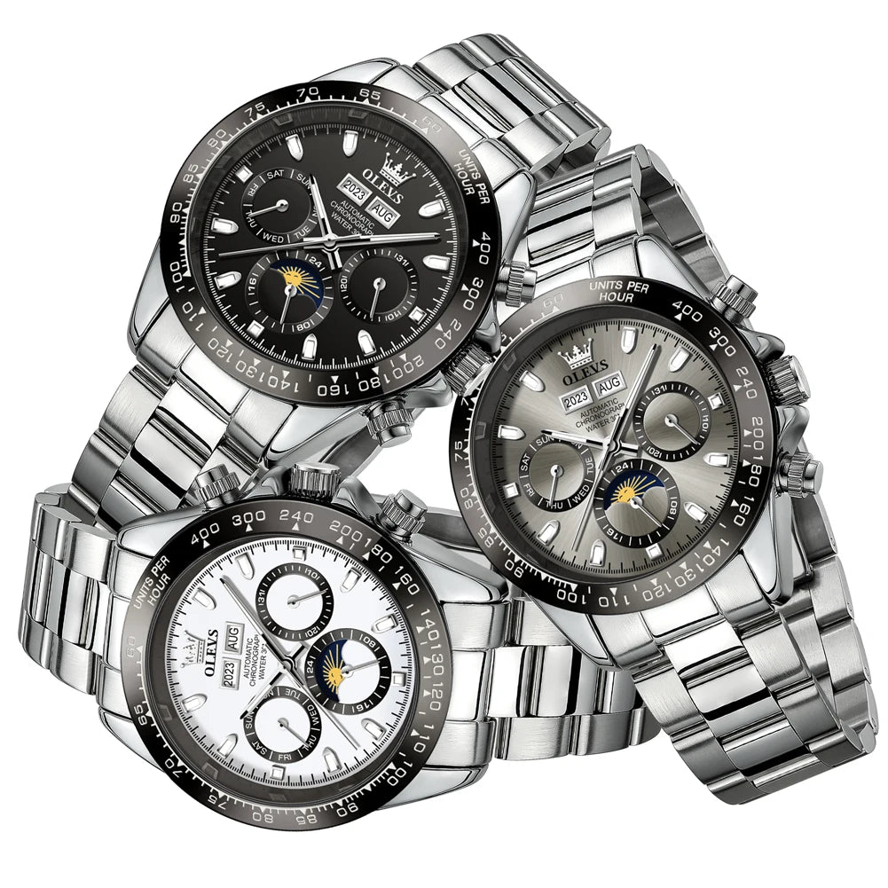 Automatic Mechanical Watches for Men TOP Brand High Quality Stainless Steel Wristwatch Luminous Waterproof Men's Watch