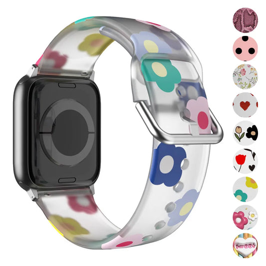 Colorful Printed Strap for Apple Watch | Fits 38mm, 40mm, 41mm, 42mm, 44mm, 45mm Sizes | Stylish Bracelet Band for iWatch Series 9, 8, 7, 6, 5, 3, SE