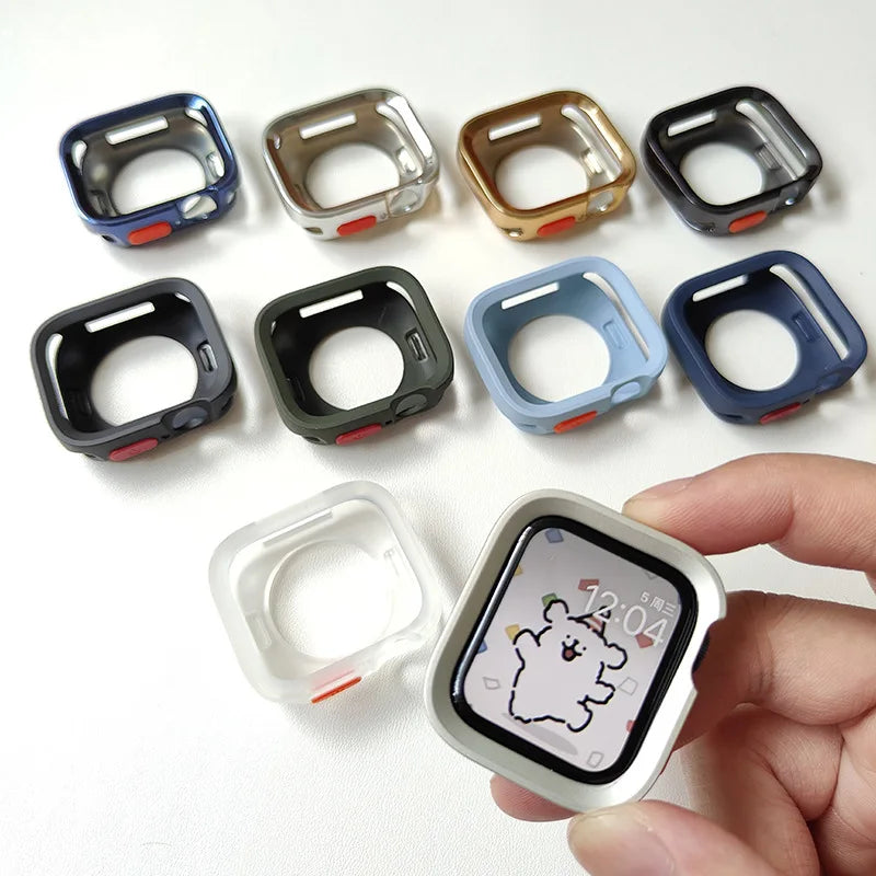 Soft Shockproof Cover For Apple Watch Case 49mm 45/41mm 44/40mm Bumper Screen Protective Cover For iwatch Ultra 8 7 3 4 5 6 SE