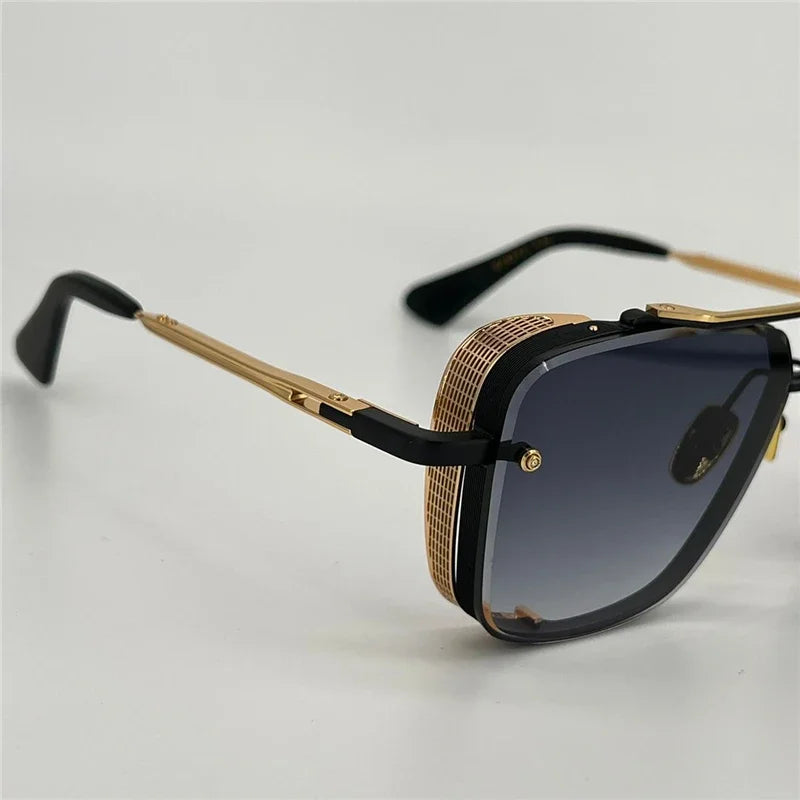 Men's Sunglasses | Vintage Fashion Style Square Frameless UV 400 Lens | Premium Package Included