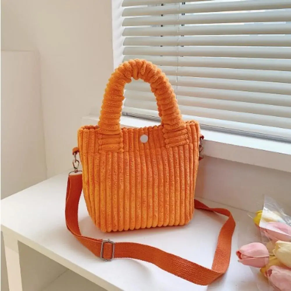 Winter Lamb Plush Handbag Women Bags Fashion Korean Large Capacity Wrist Bag Clutch With Handle Females Shopping Bag Bucket Tote