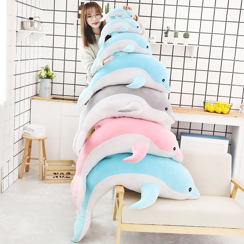 30cm Lovely Dolphin Plush Toys | Stuffed Soft Cute Animal Dolls Sofa Decor Baby Pillow Cushion for Kids Children Gifts