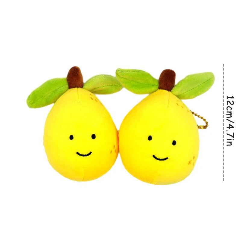 Cute Lemon Plush Toy Key Chain | Cartoon Fruit Vegetable Doll Pendant Key Ring | Adorable Backpack Charms Car Bag Decor