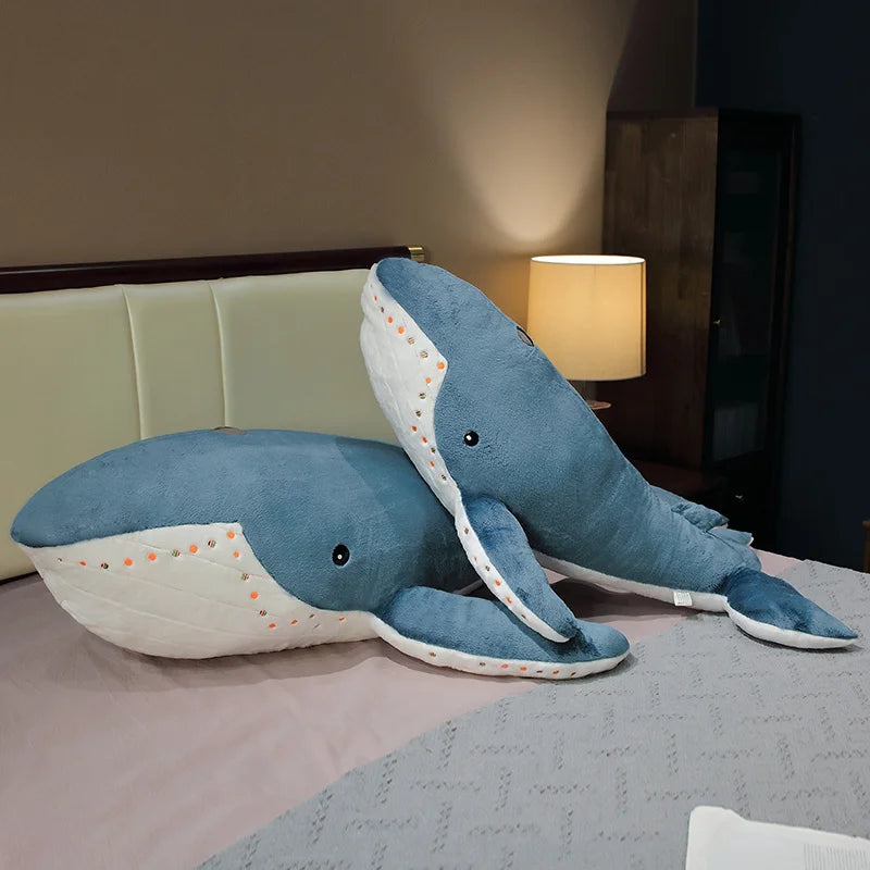 Cartoon Shark Whale Plush Toy Children Doll 100CM | Kawaii Christmas Gift Sea Animal Fish Pillow Kids Stuffed Toys Room Decoration | Alo Trendy