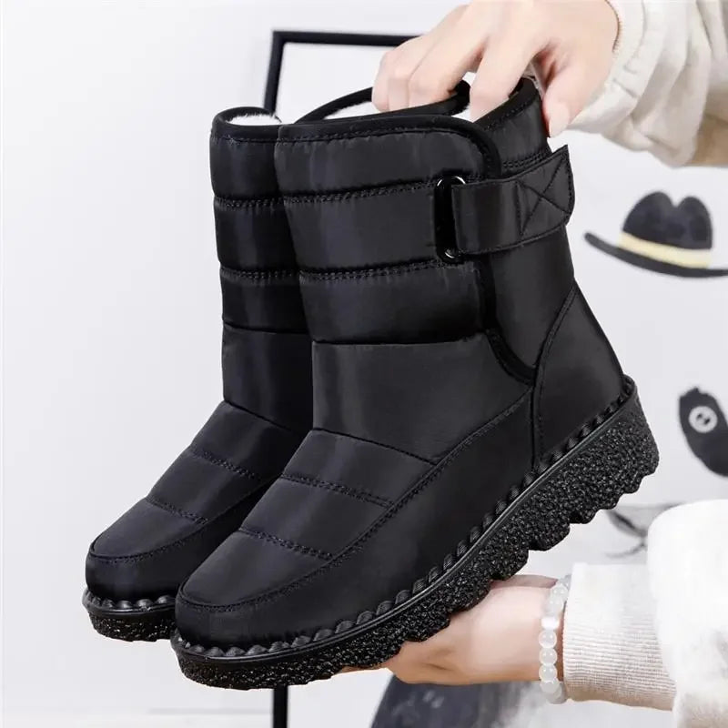 Women’s Waterproof Winter Snow Boots | Non-Slip Platform Warm Ankle Boots | Cotton-Padded Botas de Mujer