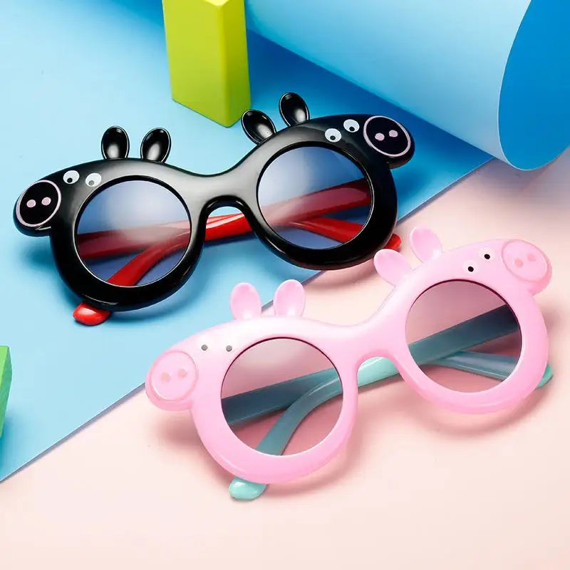 Peppa Pig Cartoon Sunglasses for Children | Summer Sun Protection Glasses | Kid Party Photography Props | Fashion Accessories | Perfect Holiday Gift