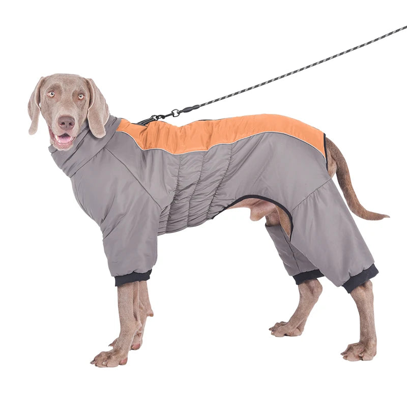 Waterproof Big Dog Rompers Jumpsuit for Medium Large Dogs Winter Thicken Pet Overalls Greyhound Labrador mascotas Suit Clothes