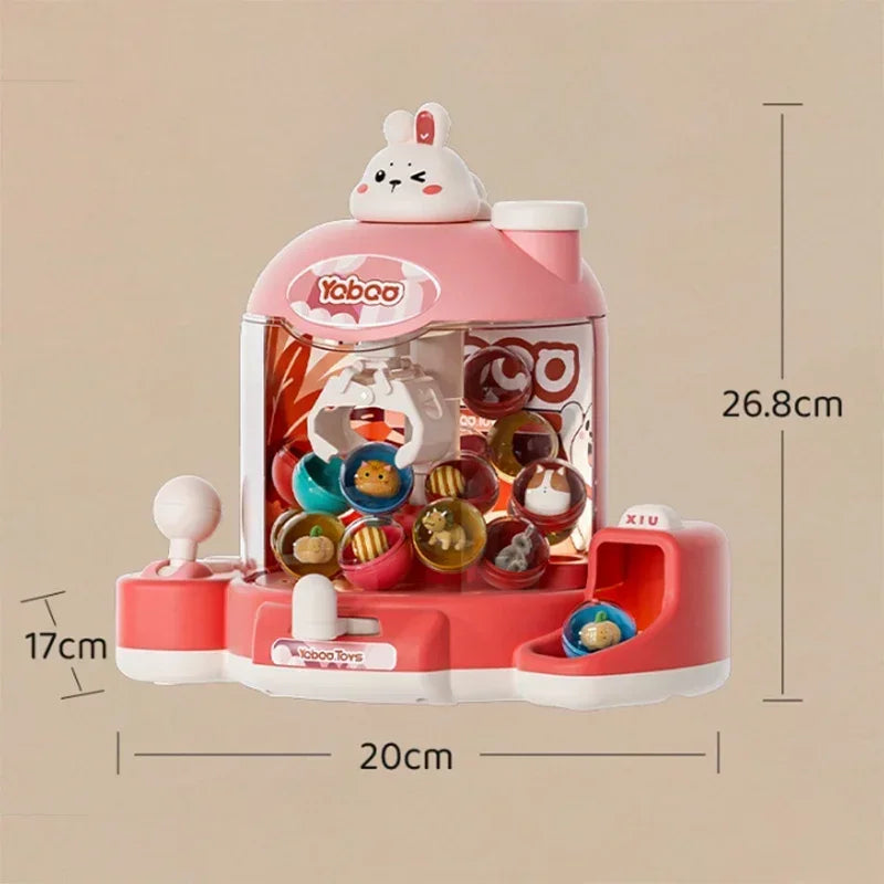 Kids Clip Doll Claw Machine | Arcade Crane Grabber Toy with Music & Lighting | Mini Doll Machine for Fun and Entertainment