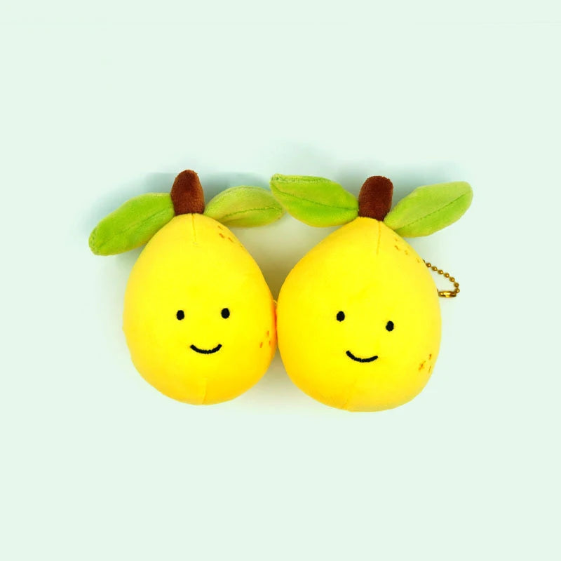 Cute Lemon Plush Toy Key Chain | Cartoon Fruit Vegetable Doll Pendant Key Ring | Adorable Backpack Charms Car Bag Decor