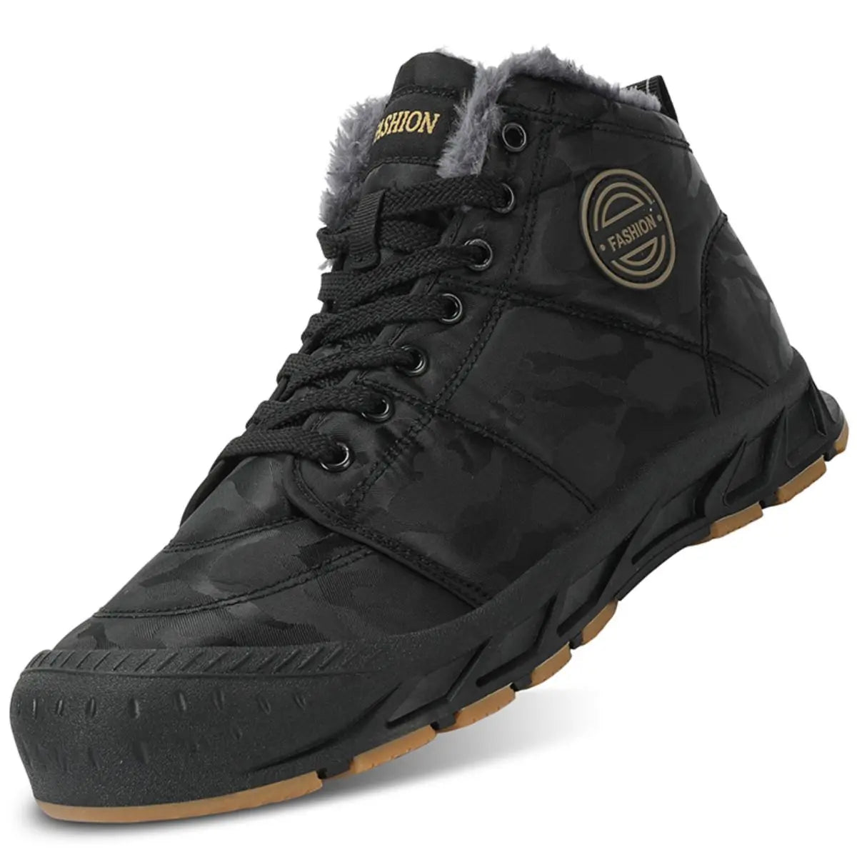 Men’s Winter Trekking Snow Boots | Water-Resistant Fully Fur-Lined Lightweight Hiking Shoes