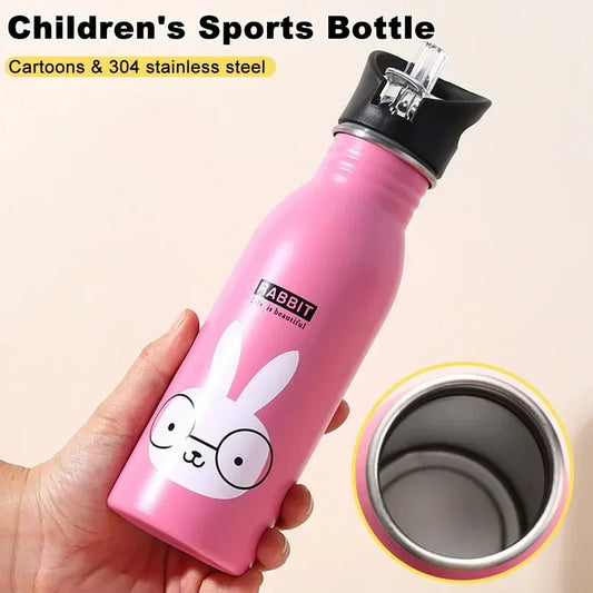 Stainless Steel Portable Cycling Camping Bottle Kettle Water Bottles for Kids | Kawaii Drinkware Sport Bottle Cold Water Bottle | Alo Trendy