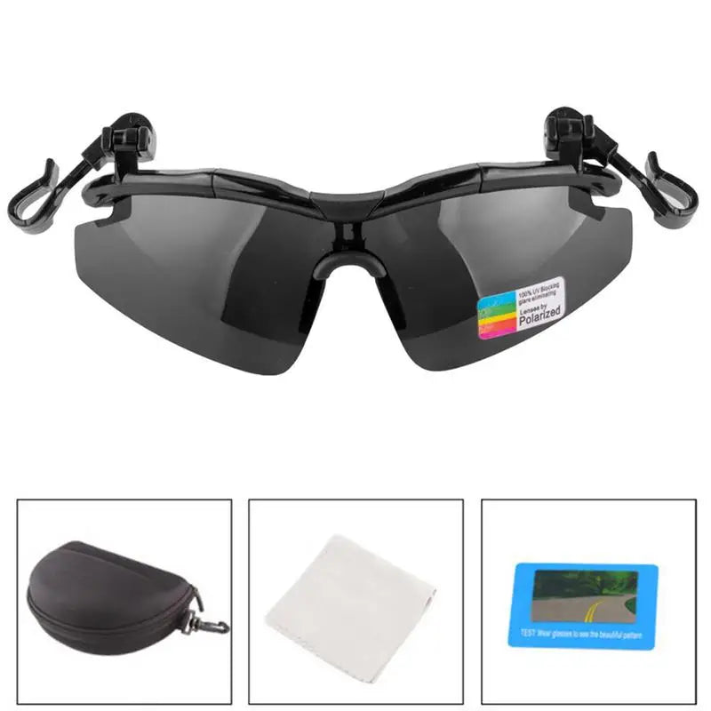 Outdoor Polarized Fishing Glasses | Hat Visors Sport Clips Caps | Clip-On Sunglasses for Biking, Hiking, Golf