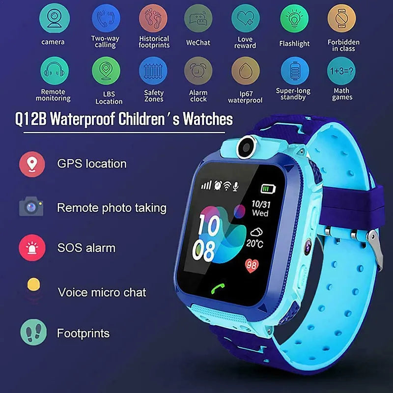 4G Kids Smart Watch SOS Location Camera | Children Mobile Phone Voice Smartwatch with SIM Card | Smart Watches for Kids - Reloj