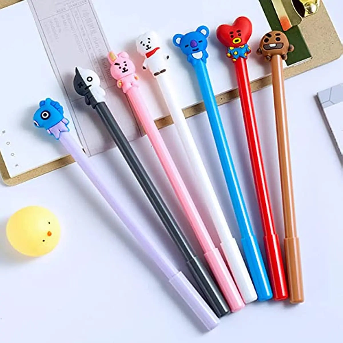 24 Pcs Cartoon Animal Pens | Cute Gel Ink Pens Boys Girls Writing Tools | Kawaii School Supplies Stationery | Alo Trendy