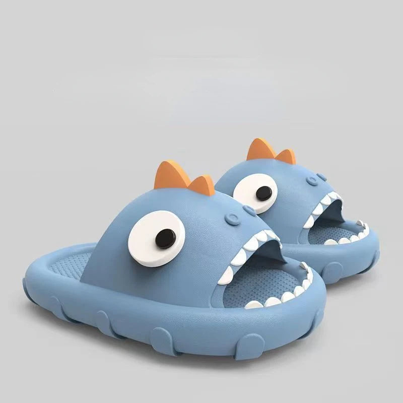 Summer Adults Shark Slippers | Kids Cartoon Sandals | Men Shark Slides | Women Beach Flip Flops | Couple Home Anti-Skid Flat Shoes | Alo Trendy